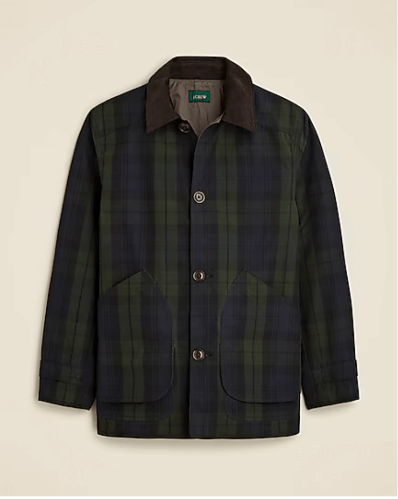 j.crew plaid barn jacket